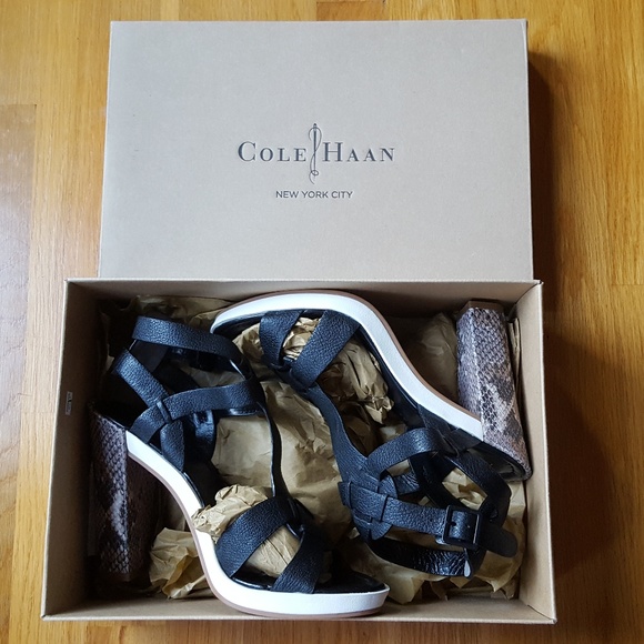 NEW Cole Haan Paley Platform Snakeskin Sandal Sz 8 - Picture 7 of 8